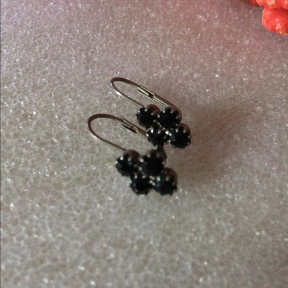 Vintage Jewelry - Vintage onyx earrings